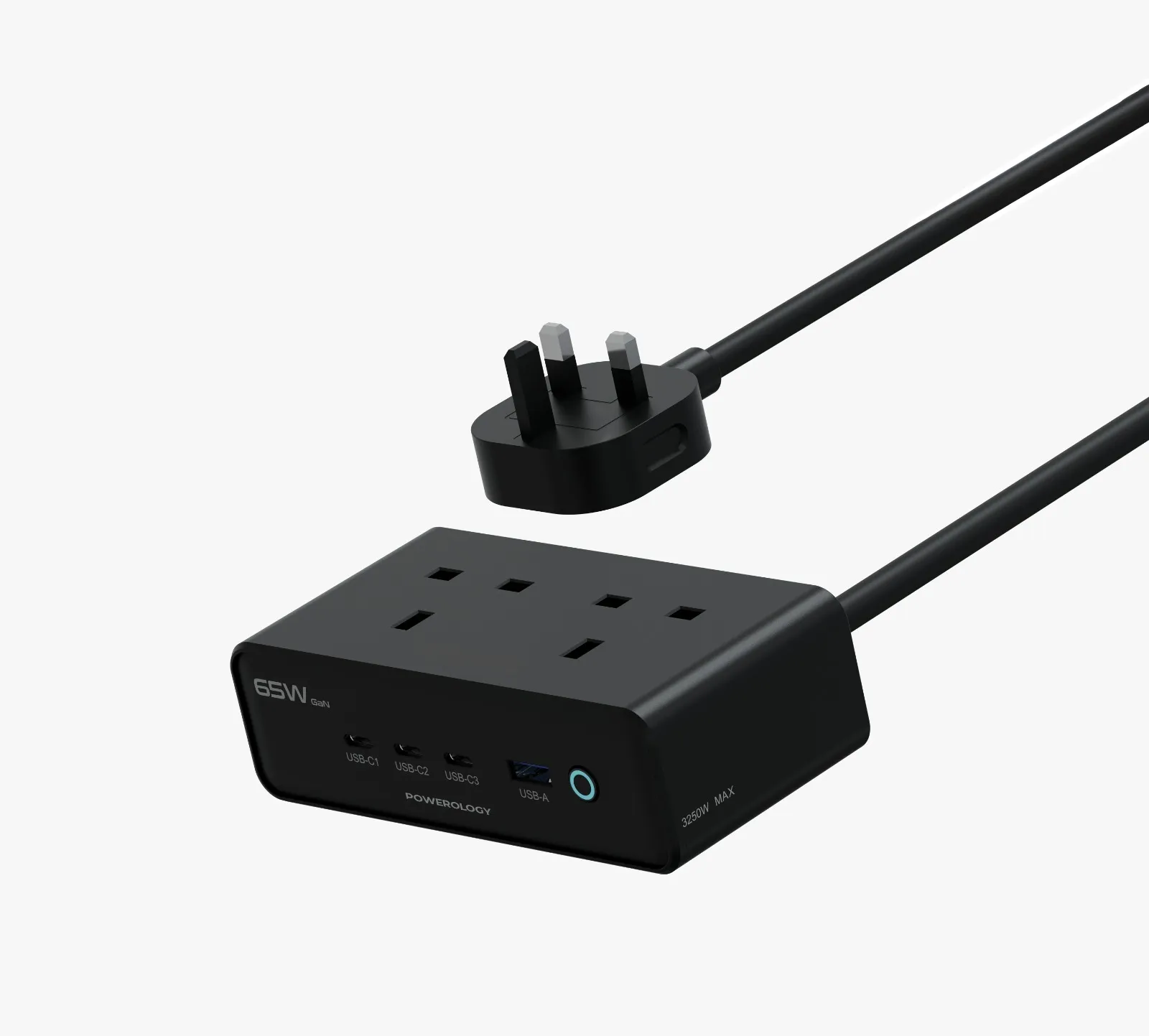 ایستگاه شارژ دسکتاپ Powerology Omnix GaN 65 وات | 3250 وات