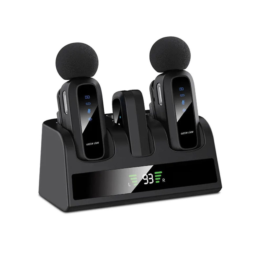 میکروفون یقه‌ ای دو کاربره وایرلس گرین لاین Green Lion GM-89X Microphone 2 in 1 Noise Cancellation