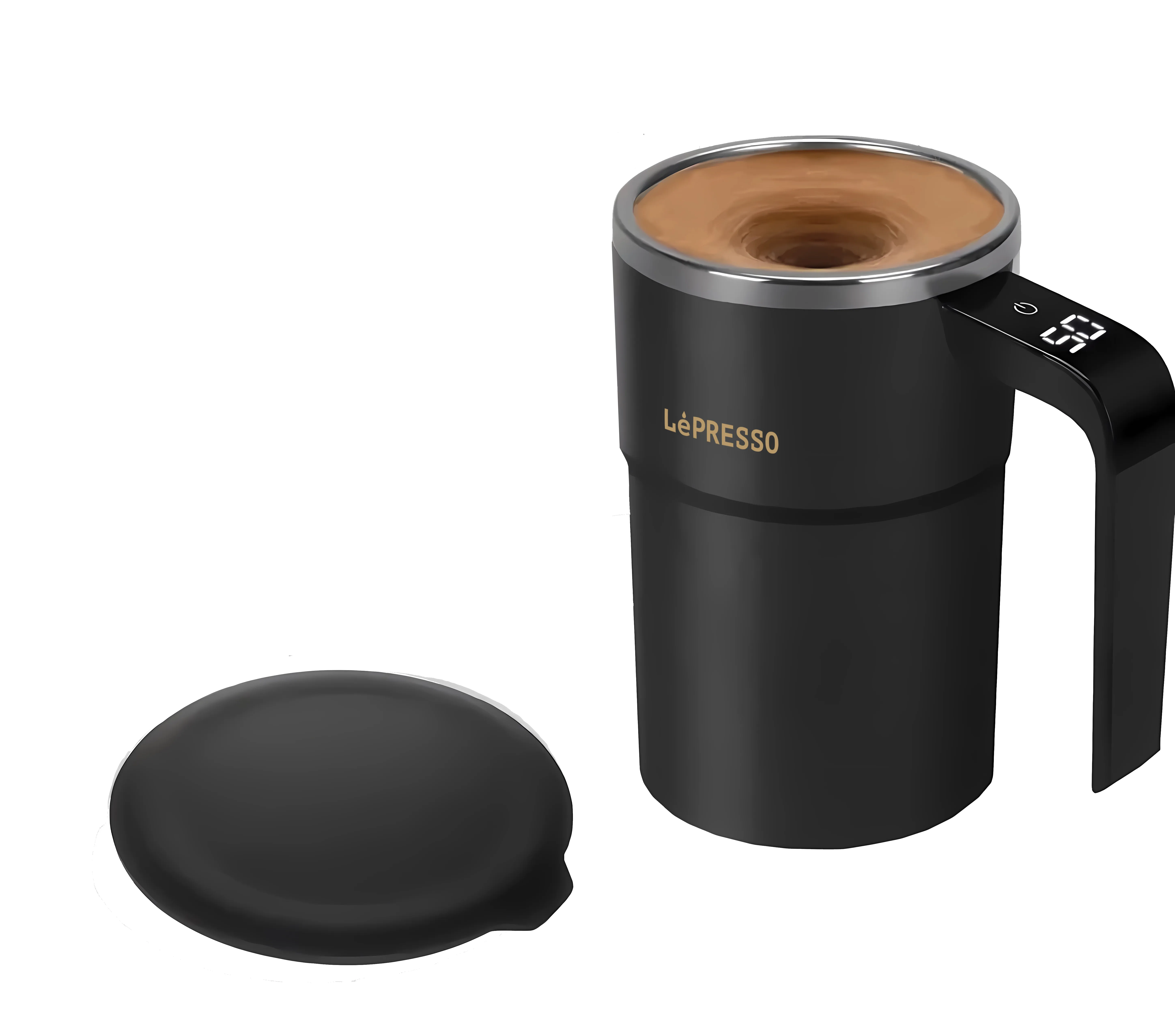 ماگ همزن دار لپرسو مدل LPCFFM0018 ظرفیت ۳۸۰ میلی‌لیتر استیل ضد زنگ