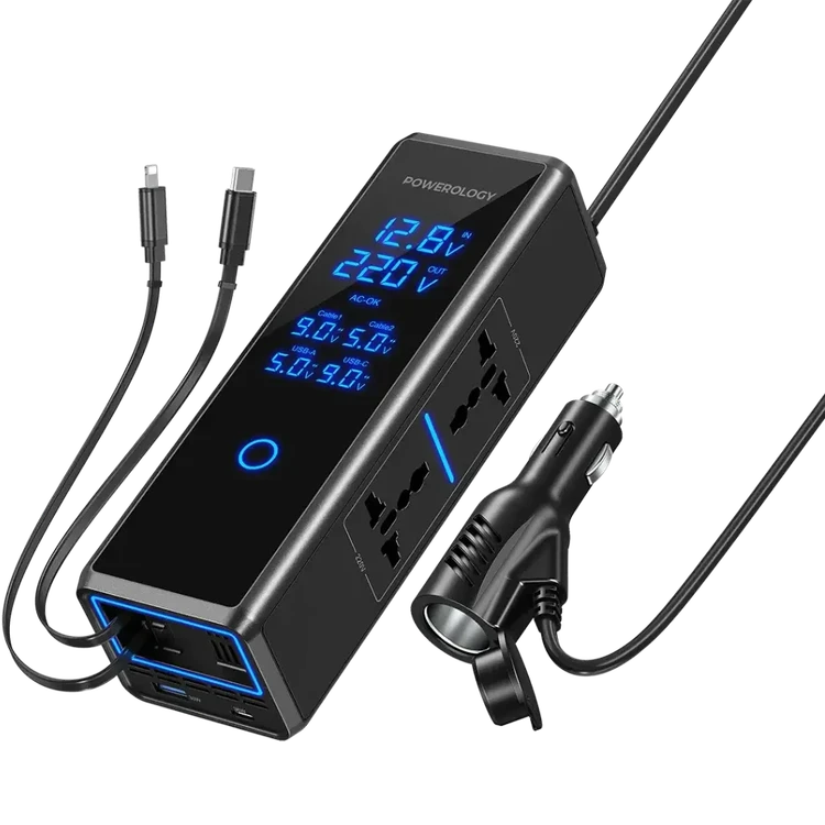 اینورتر خودرو پاورولوژی مدل X 2 AC SOCKET توان 300 وات
