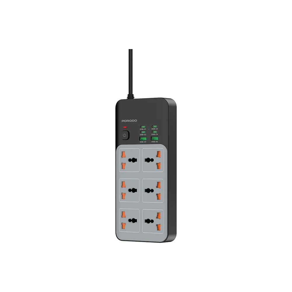 چندراهی برق پرودو Porodo FWCH100 6in1 Power Socket