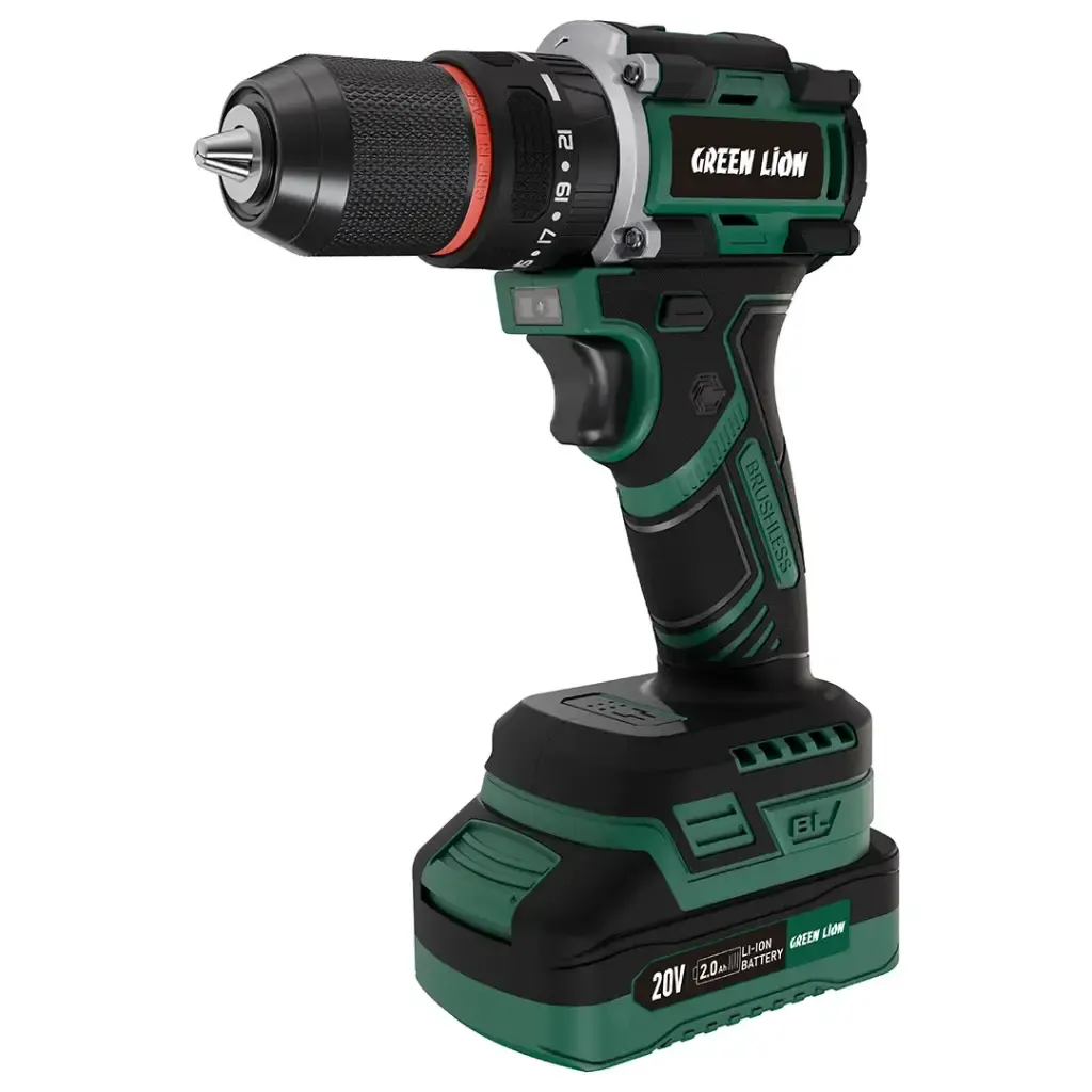 دریل شارژی چکشی گرین لاین مدل GD-14 با باتری ۲۰ ولت