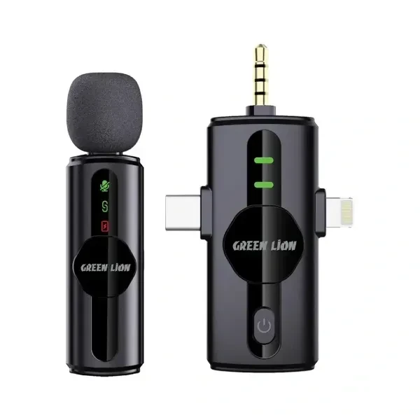میکروفون یقه ای گرین لاین مدل GM-79X بی سیم ۳ در ۱ حذف نویز
