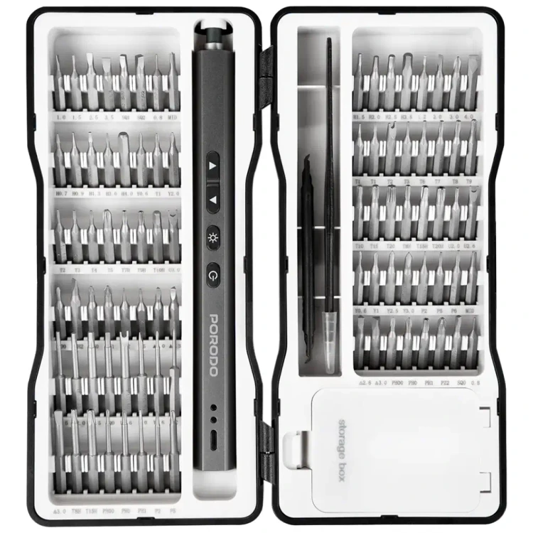 کیت پیچ گوشتی شارژی 97 تیکه پرودو Porodo TechFix 97‑In‑1 Electric Screwdriver Kit PDGTE970BK